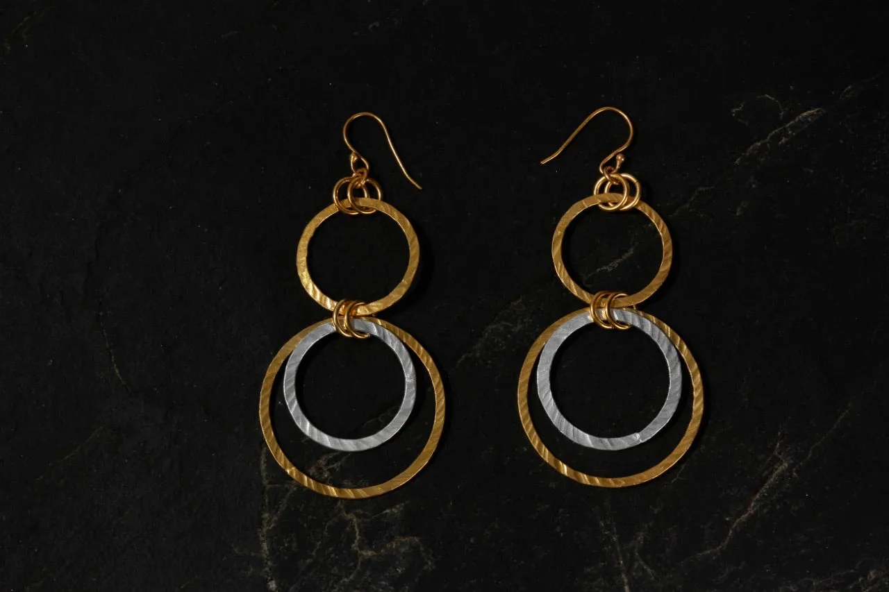 jewelry - berserk - gold silver plated ring danglers