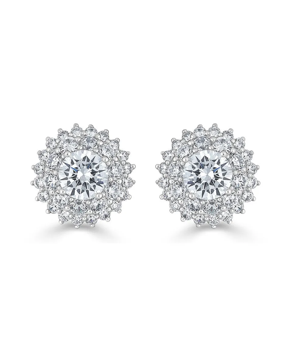 Karolyn Classic Round Cluster Earrings