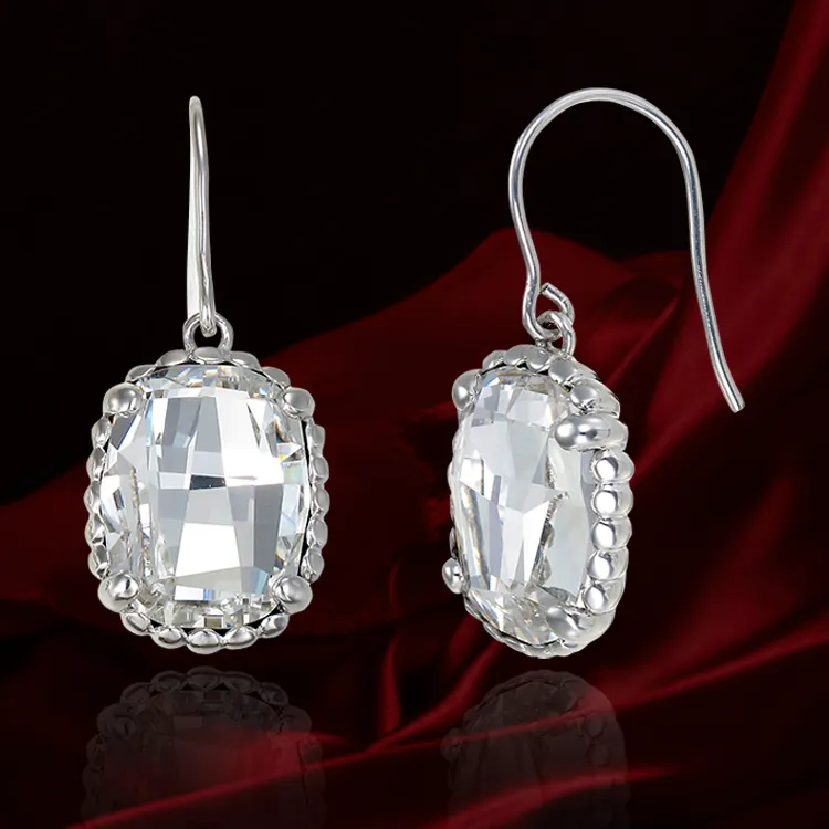 Luminous White Crystal Earrings