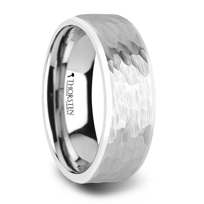 MARTEL | Tungsten Ring Hammered Finish