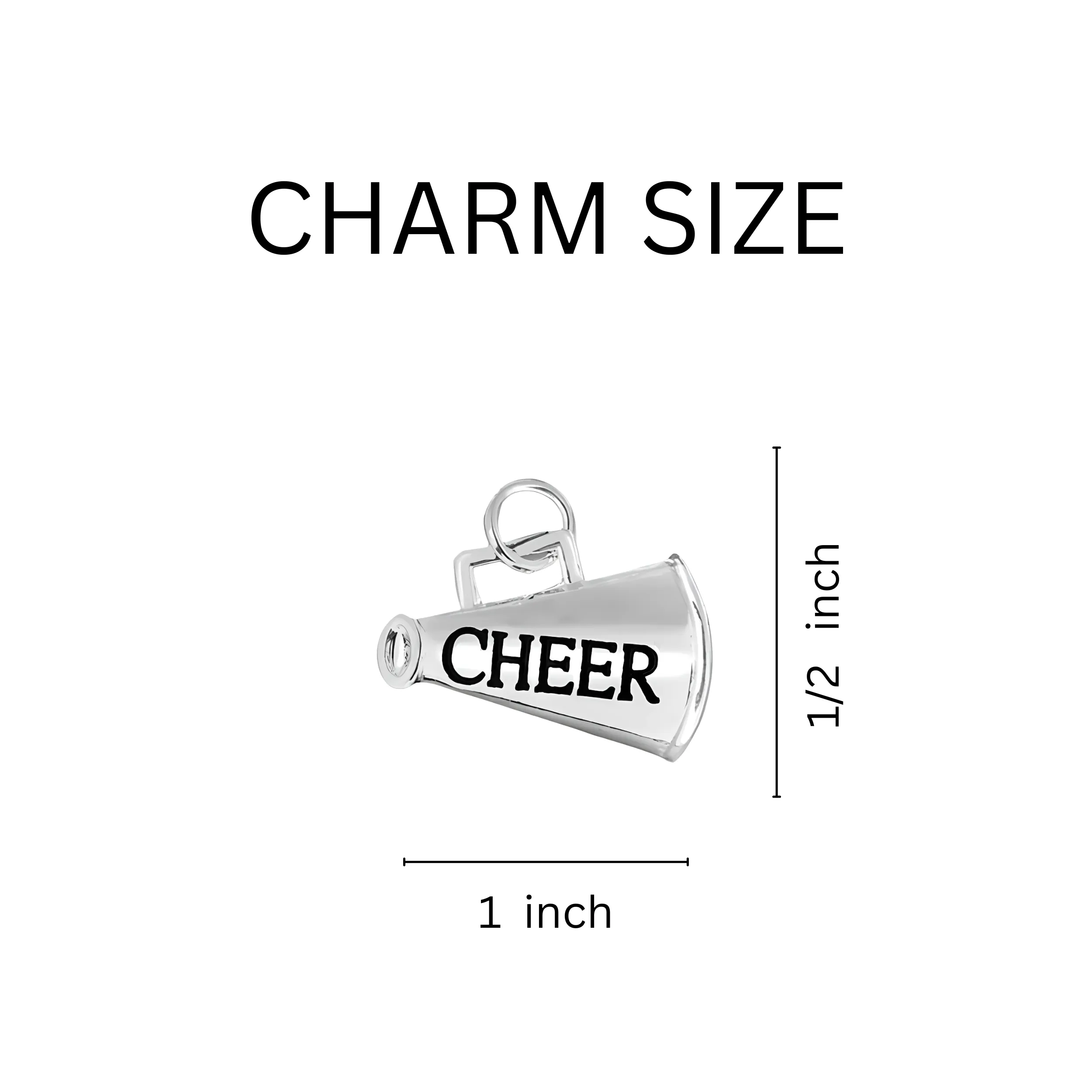 Megaphone Cheerleading Chunky Charm Bracelets