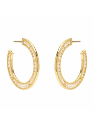 Mignonne Gavigan Lux Betty Hoops in White Gold