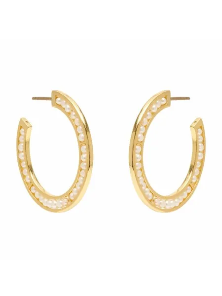 Mignonne Gavigan Lux Betty Hoops in White Gold