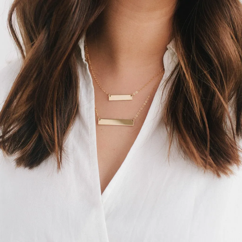 Mini Bar Necklace | 1.0 horizontal bar | Final Sale