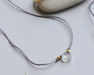 Mini Moonstone Minimal Necklace