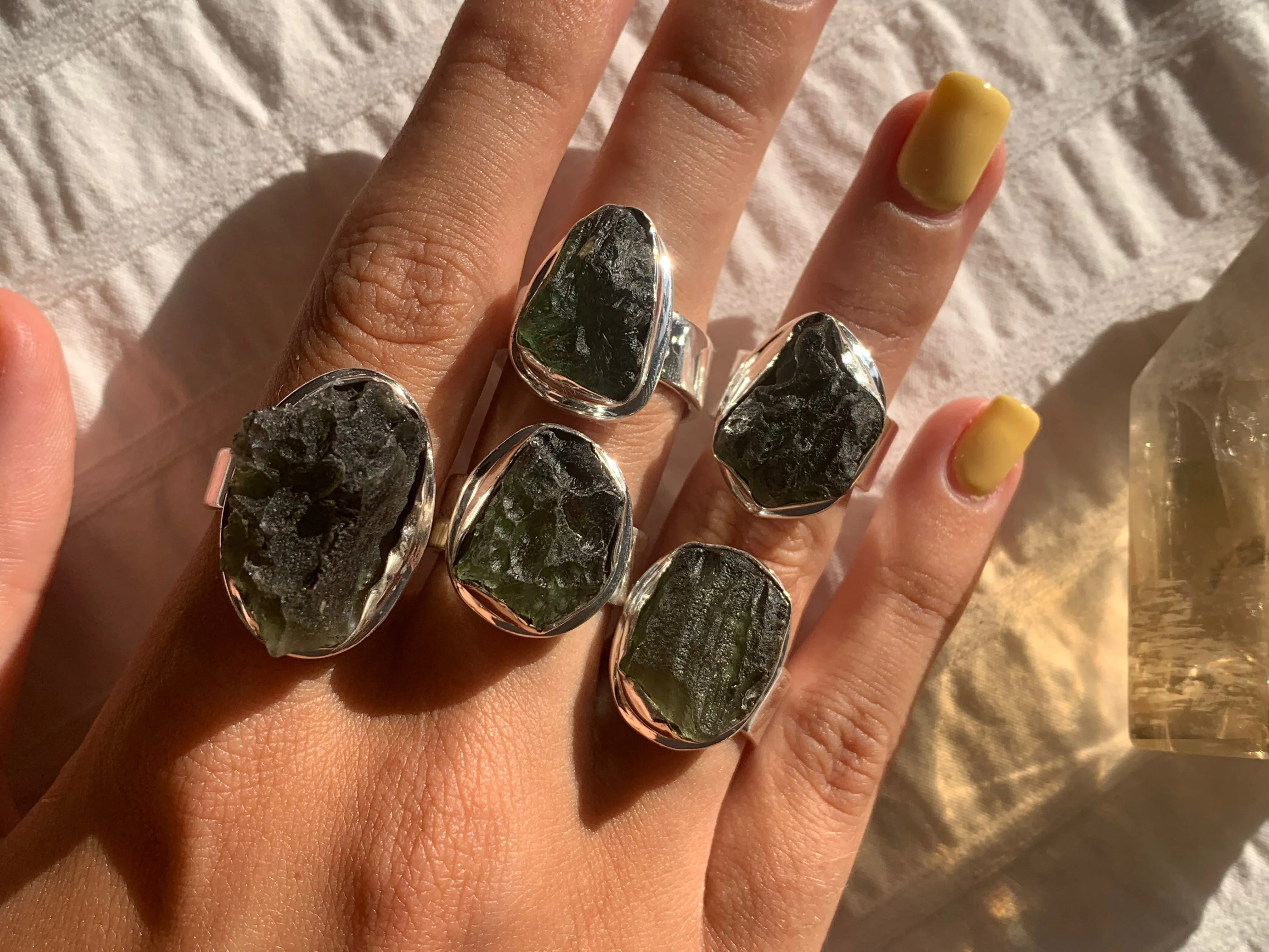 Moldavite Ansley Ring - Mix