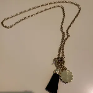 MSC Gold  Necklace With Black Tassel