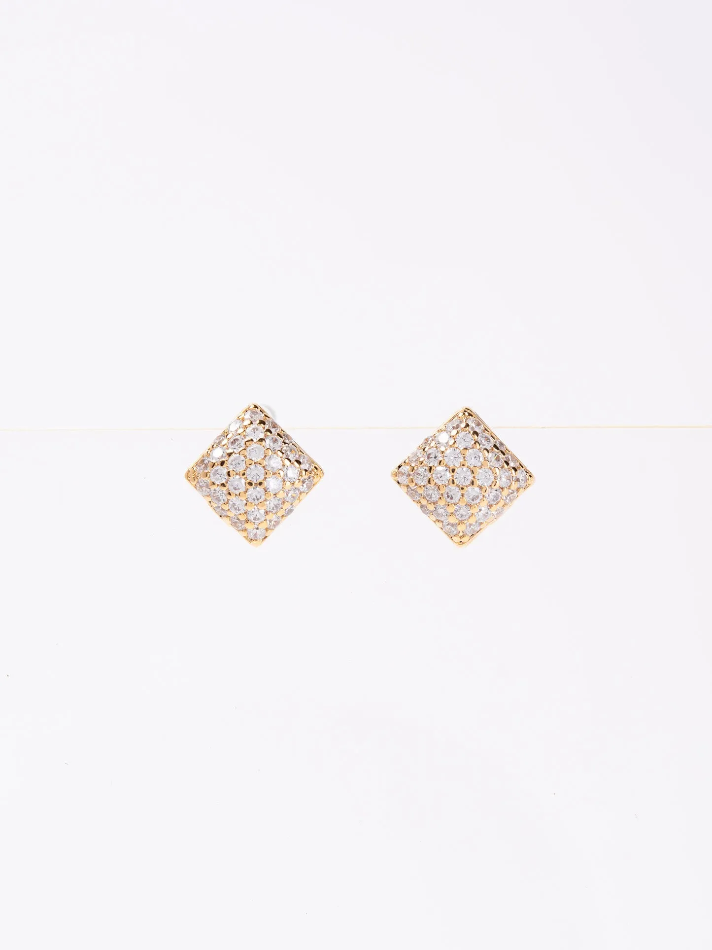 Myra Gold Plated Stud CZ Earrings