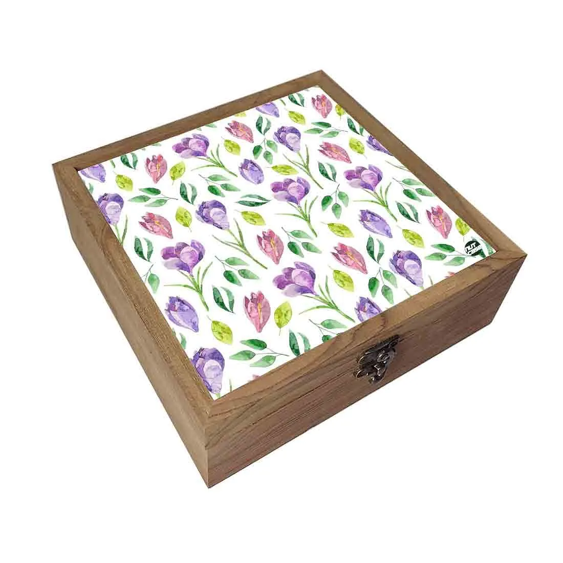 Nutcase Designer Jewellery Organisers Wooden - Unique Gifts -Purple Flower