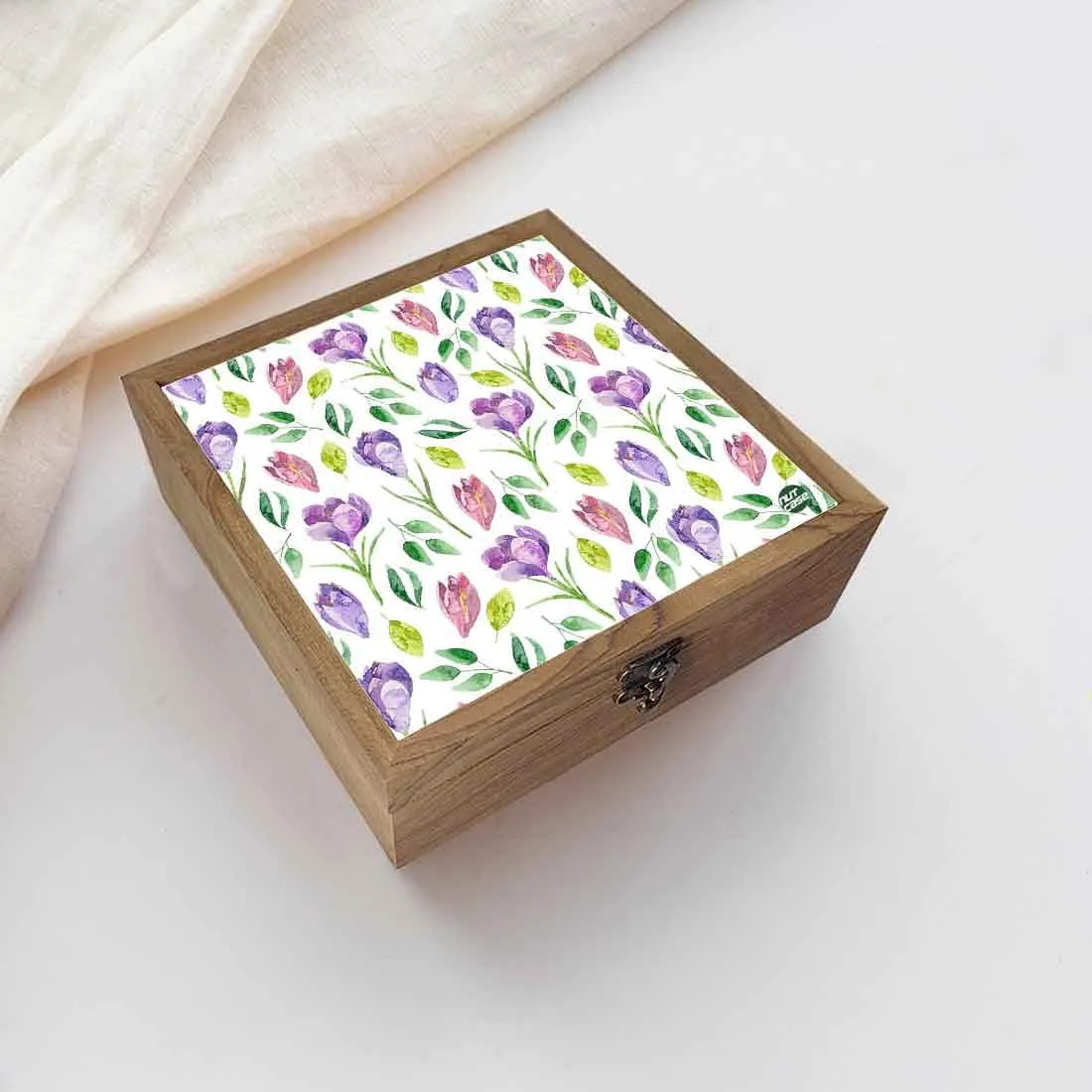 Nutcase Designer Jewellery Organisers Wooden - Unique Gifts -Purple Flower