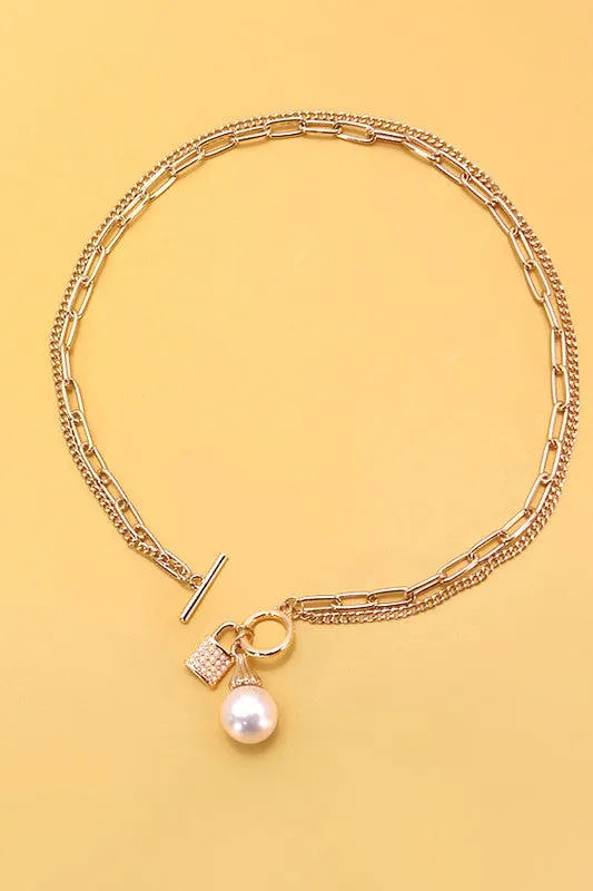 Pearl Drop Dangle Choker