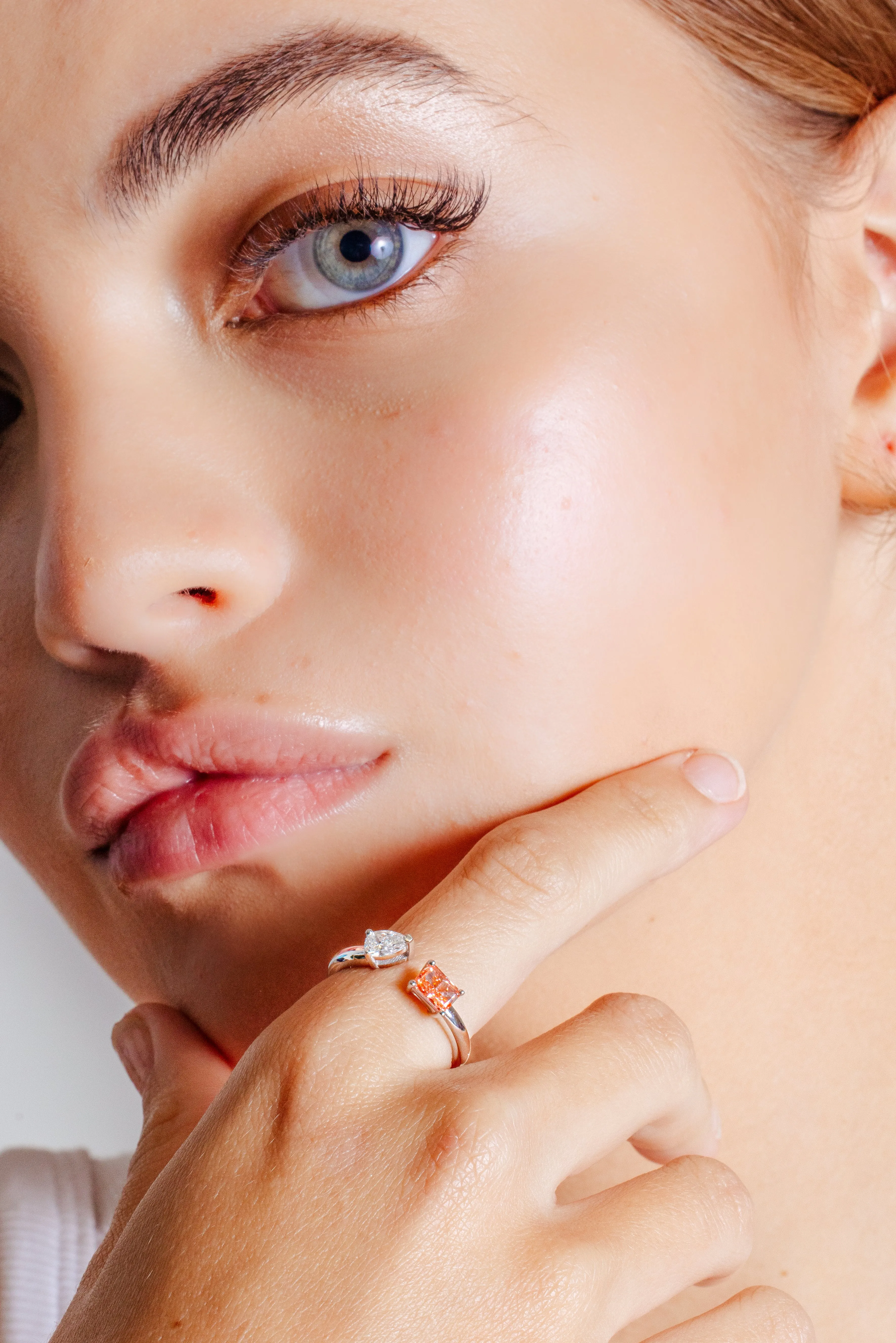 Pink & White Diamond Ring