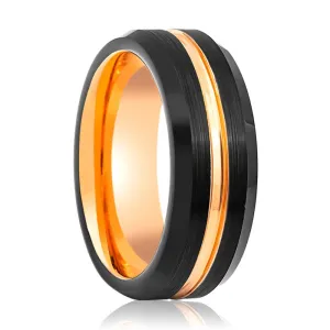 SENNA | Tungsten Ring Rose Gold Groove