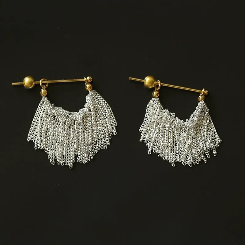 Shining Galaxy Waterfall Short Tassels Earrings