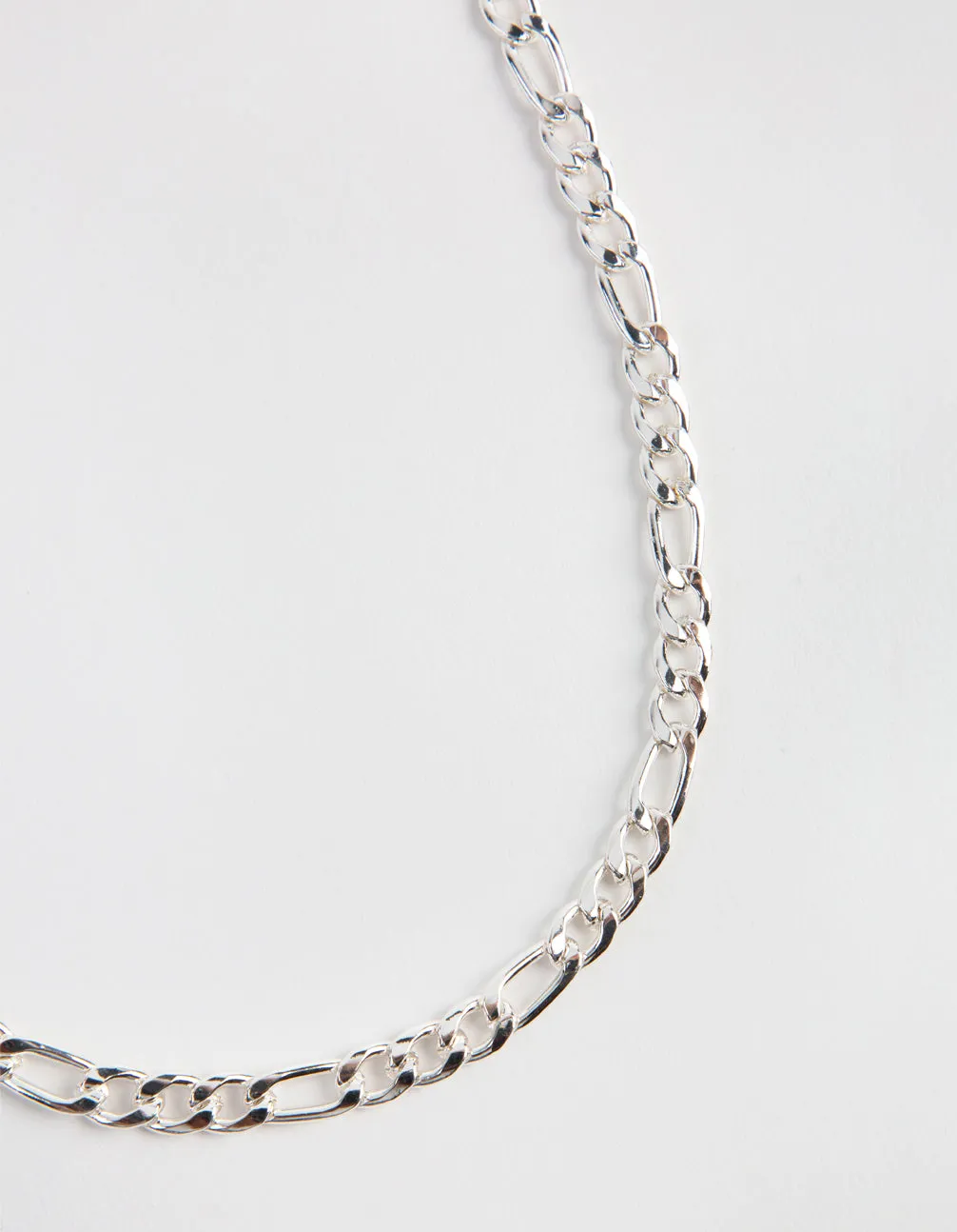 Silver 6mm Figaro Link Necklace