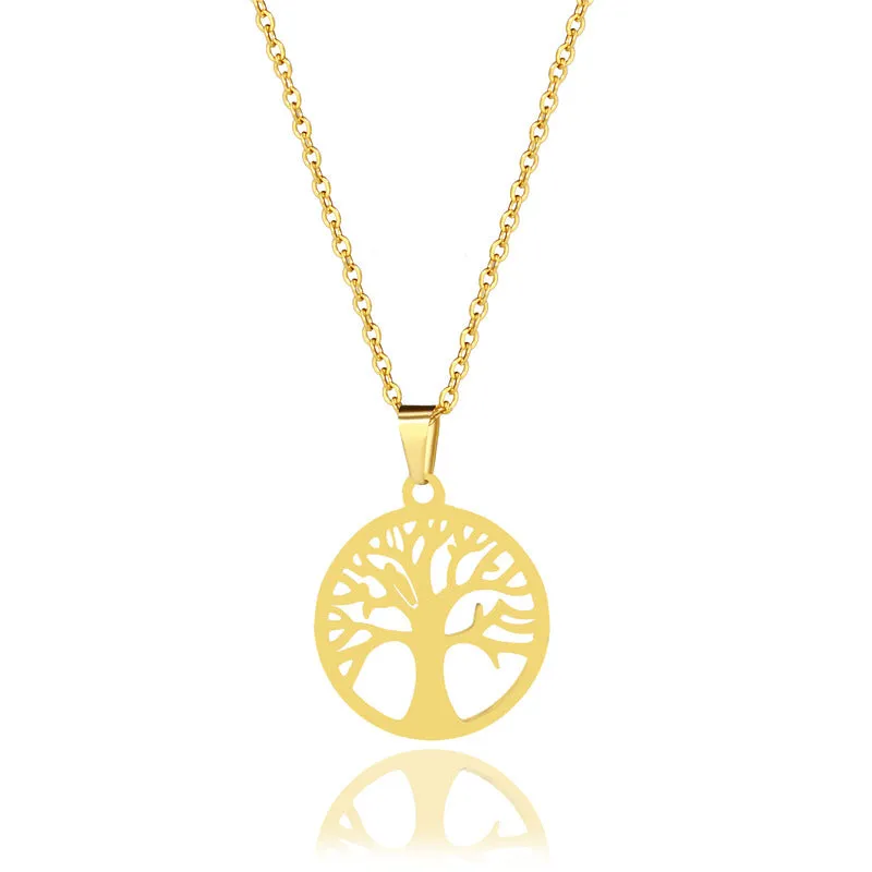 Simple And Versatile Three-Dimensional Hollow Transport Tree of Life Necklace