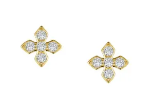 Simulated Diamond Cross Earrings E0375CLT