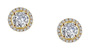 Simulated Diamond Halo Earrings E0328CLG