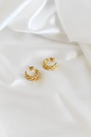 Small Braided Hoop Earrings