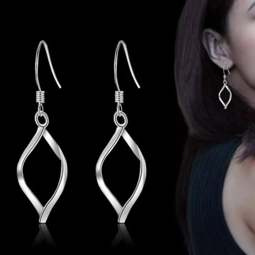 Sterling Silver Twisted Earrings