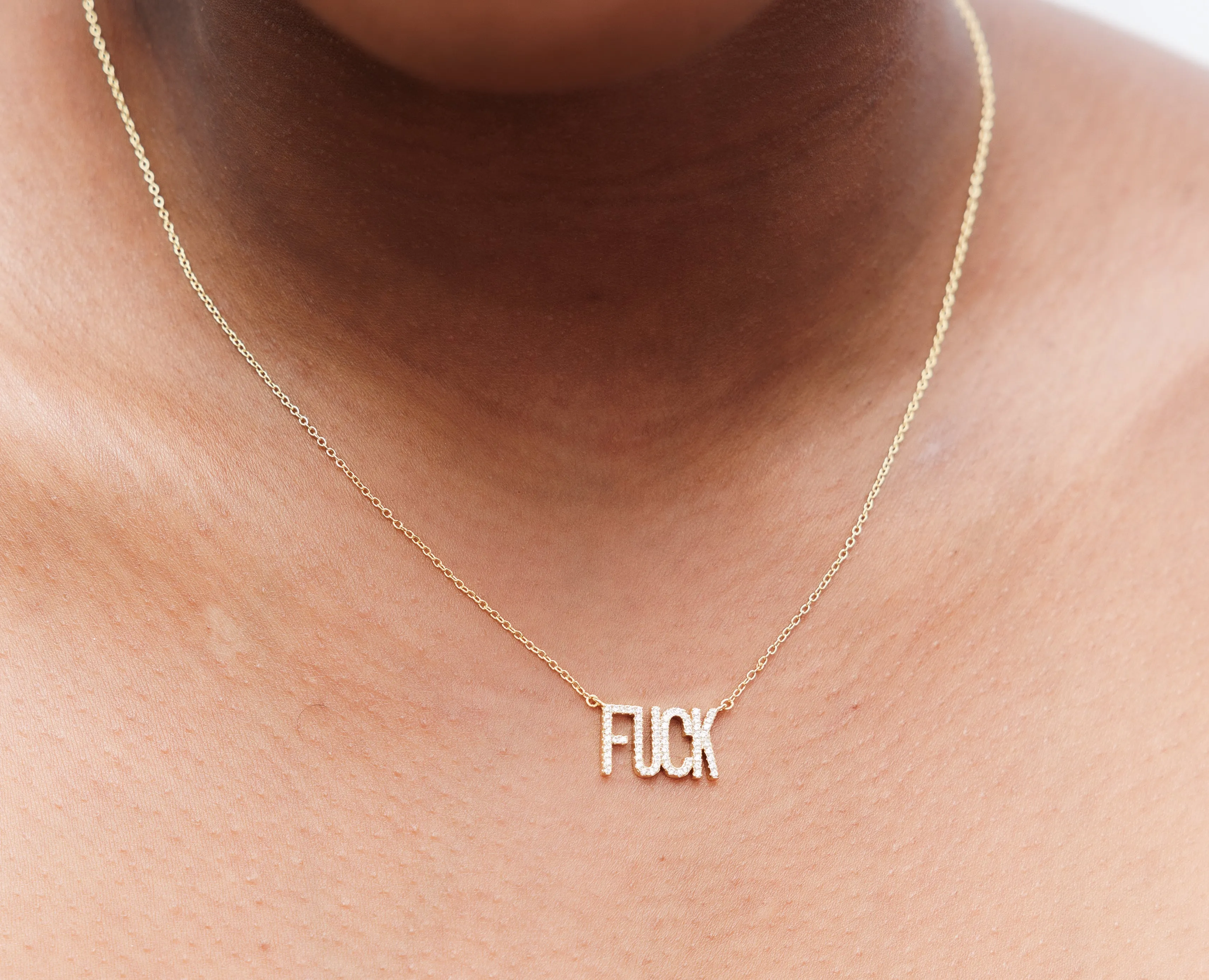 The Sterling Silver Fu*k Necklace