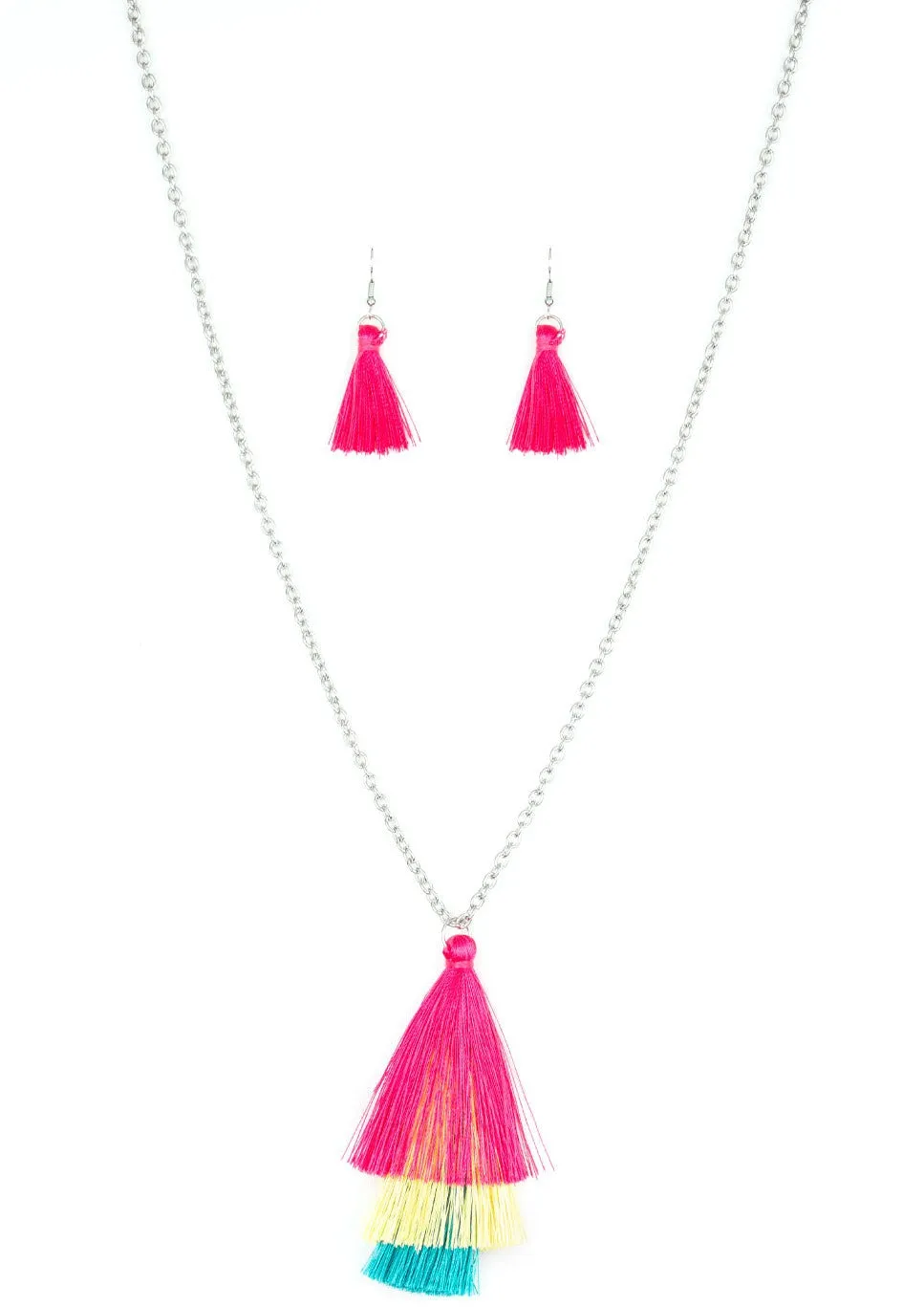  Triple The Tassel Multi Necklace Set