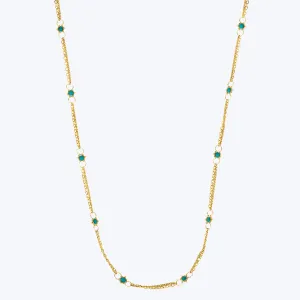 Turquoise 18k Whisper Chain Necklace