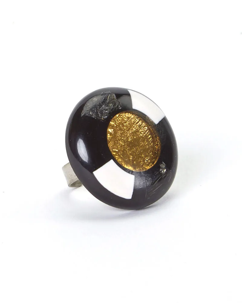 Unique Gold & Black Ring by Sylca