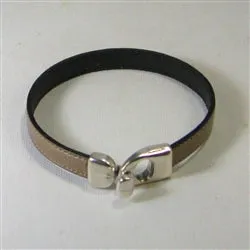 Unisex  Light Brown Leather Bracelet