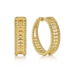 Yellow Gold Bujukan Classic Hoop Earrings