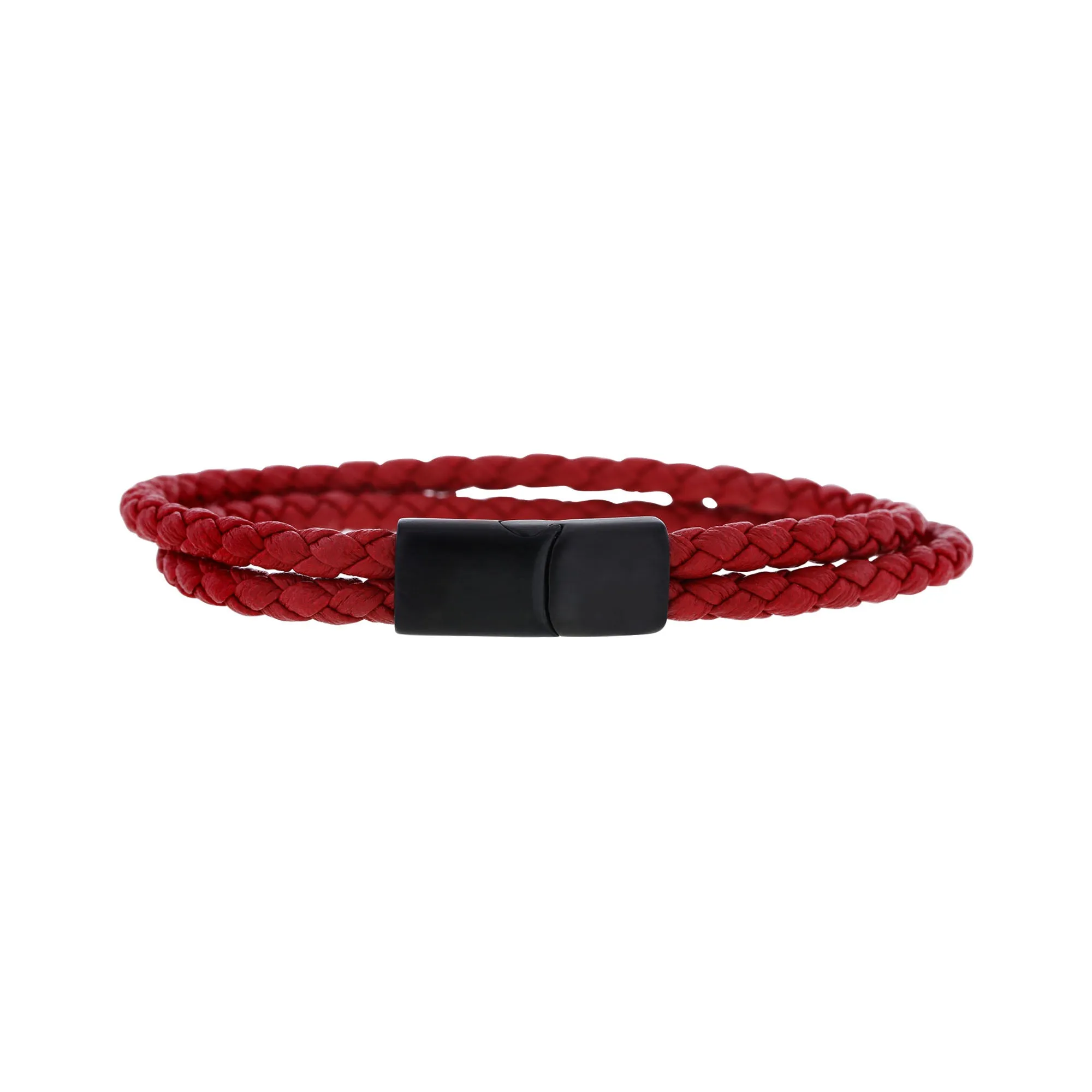 Zane Stainless Steel and Leather Bracelet